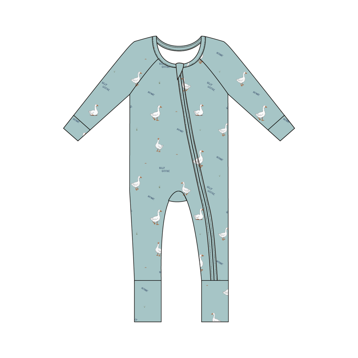 Bamboo Zip Romper — Silly Goose