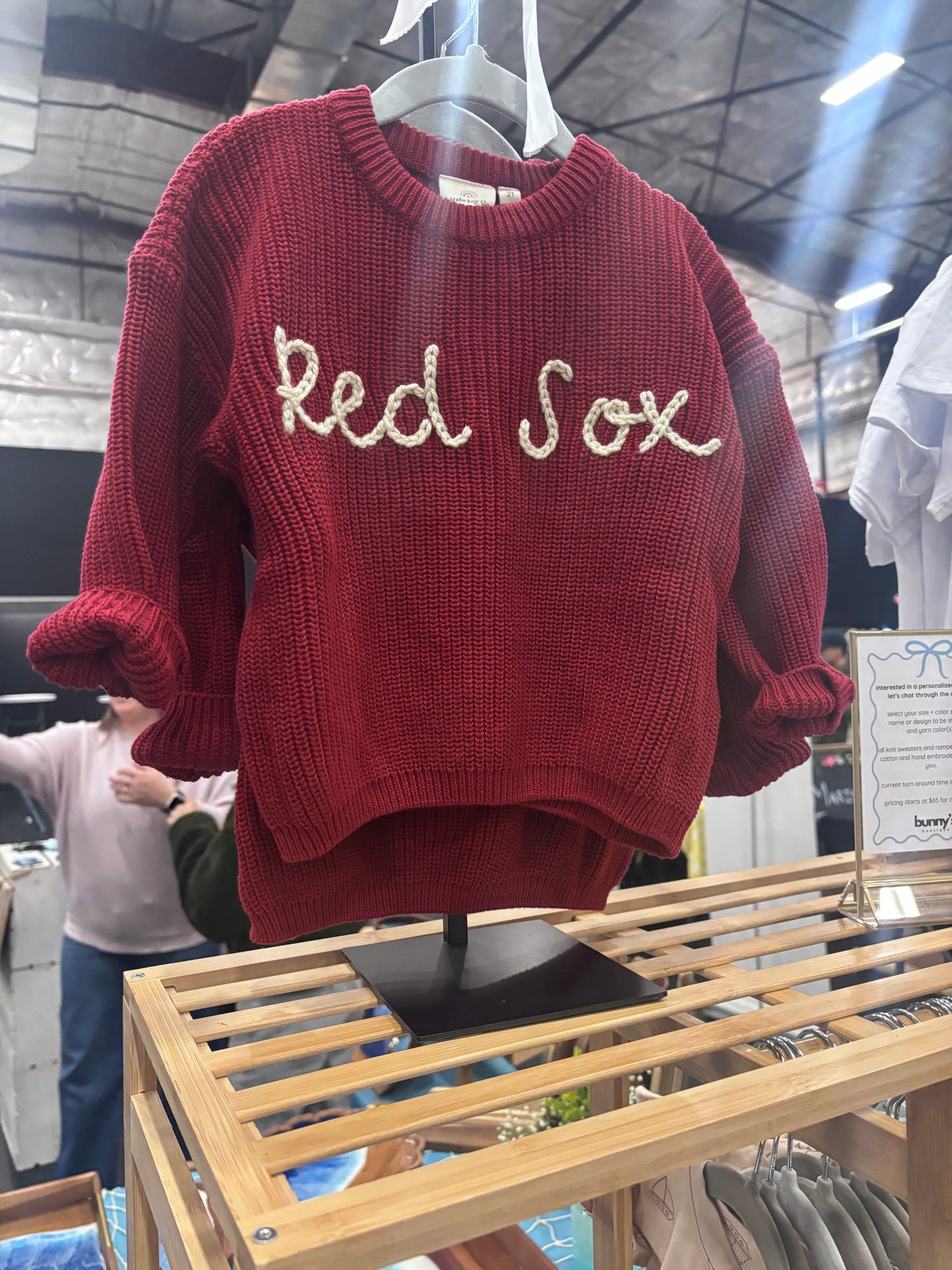 red sox | toddler knit sweater | 100% cotton |