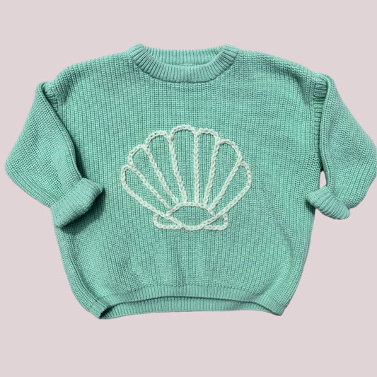 seashell knit sweater | size 2T