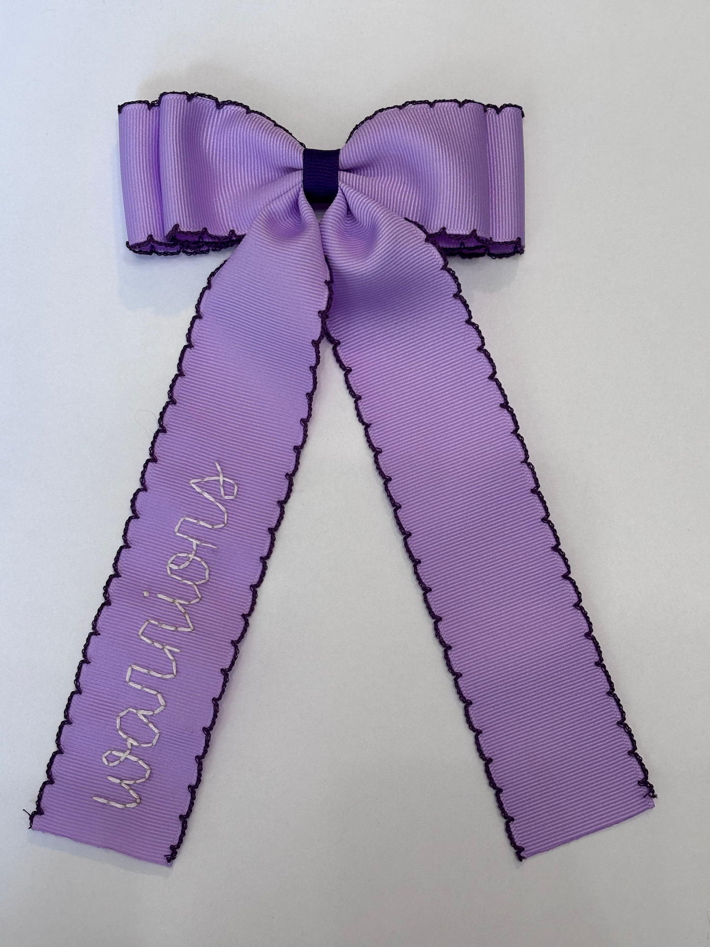 wheeler warriors purple double moonstitch bow | *made to order*