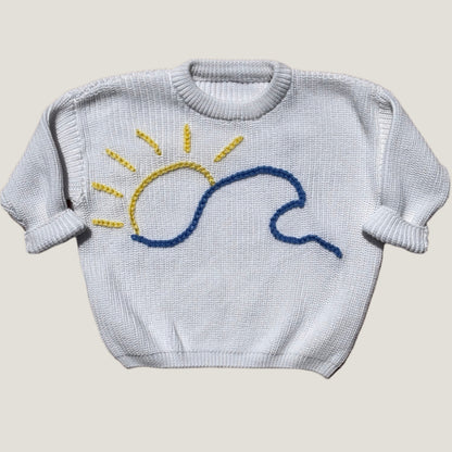sun + wave knit sweater | 12-18m