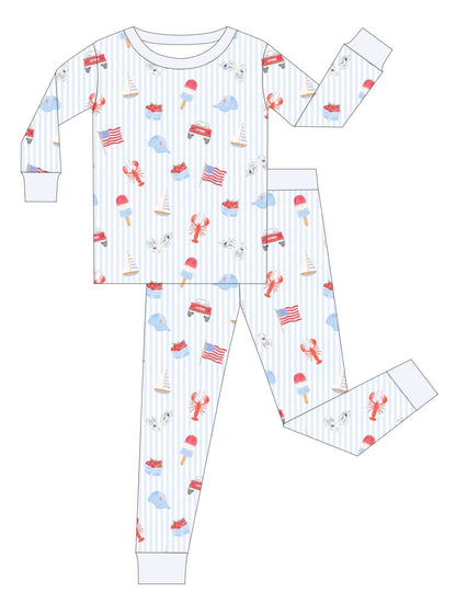 Coastal Americana Two Piece Pajamas