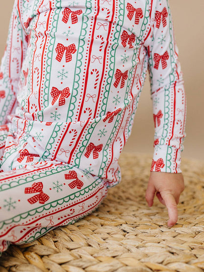 Bamboo Two Piece Set | Retro Candy Cane