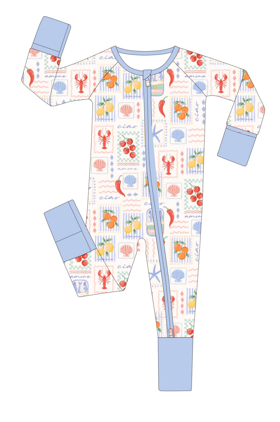 Ciao Baby Zip Onesie PJs 