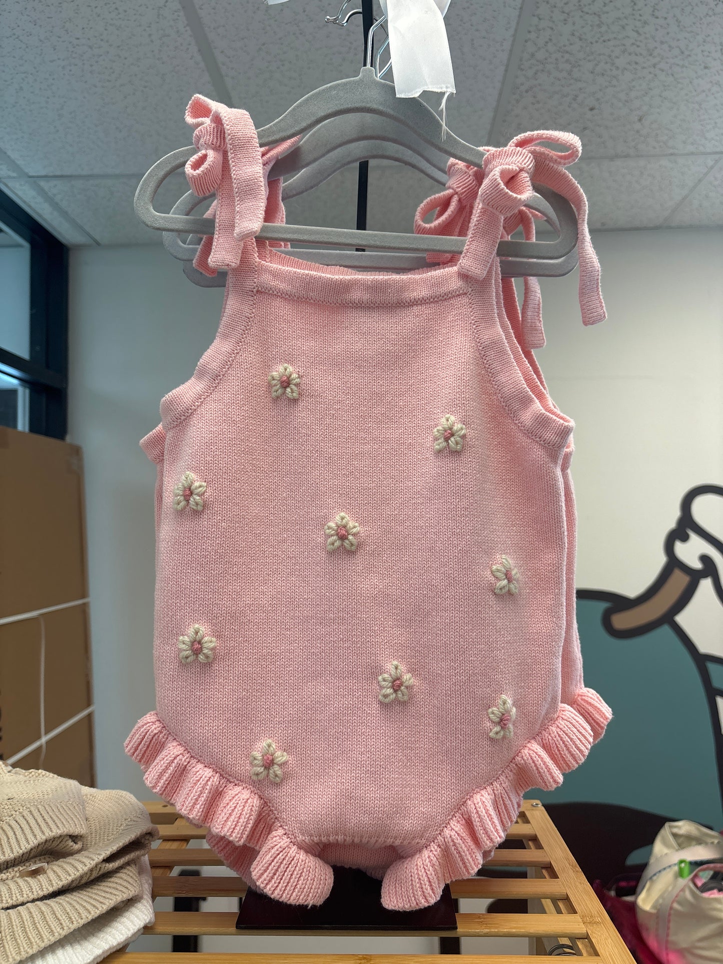 pink ruffle romper | 100% cotton | girly summer outfit