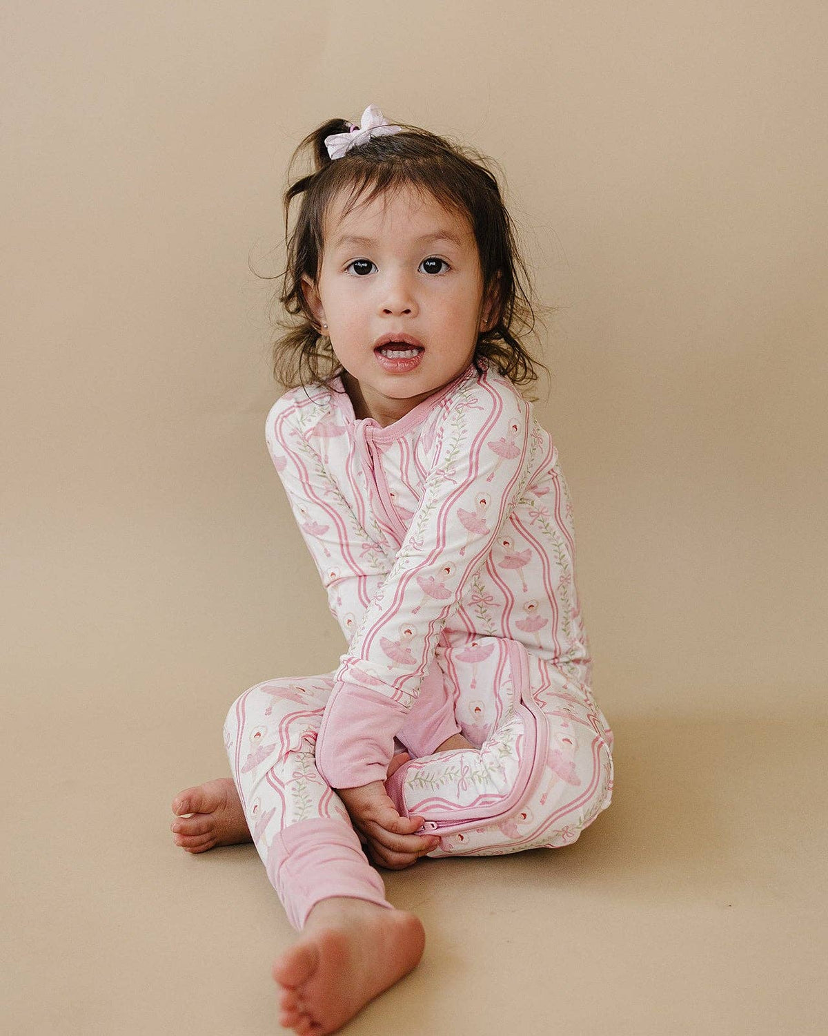 Bamboo Zip Romper | Little Ballerina