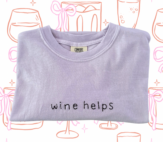 wine helps boxy tee