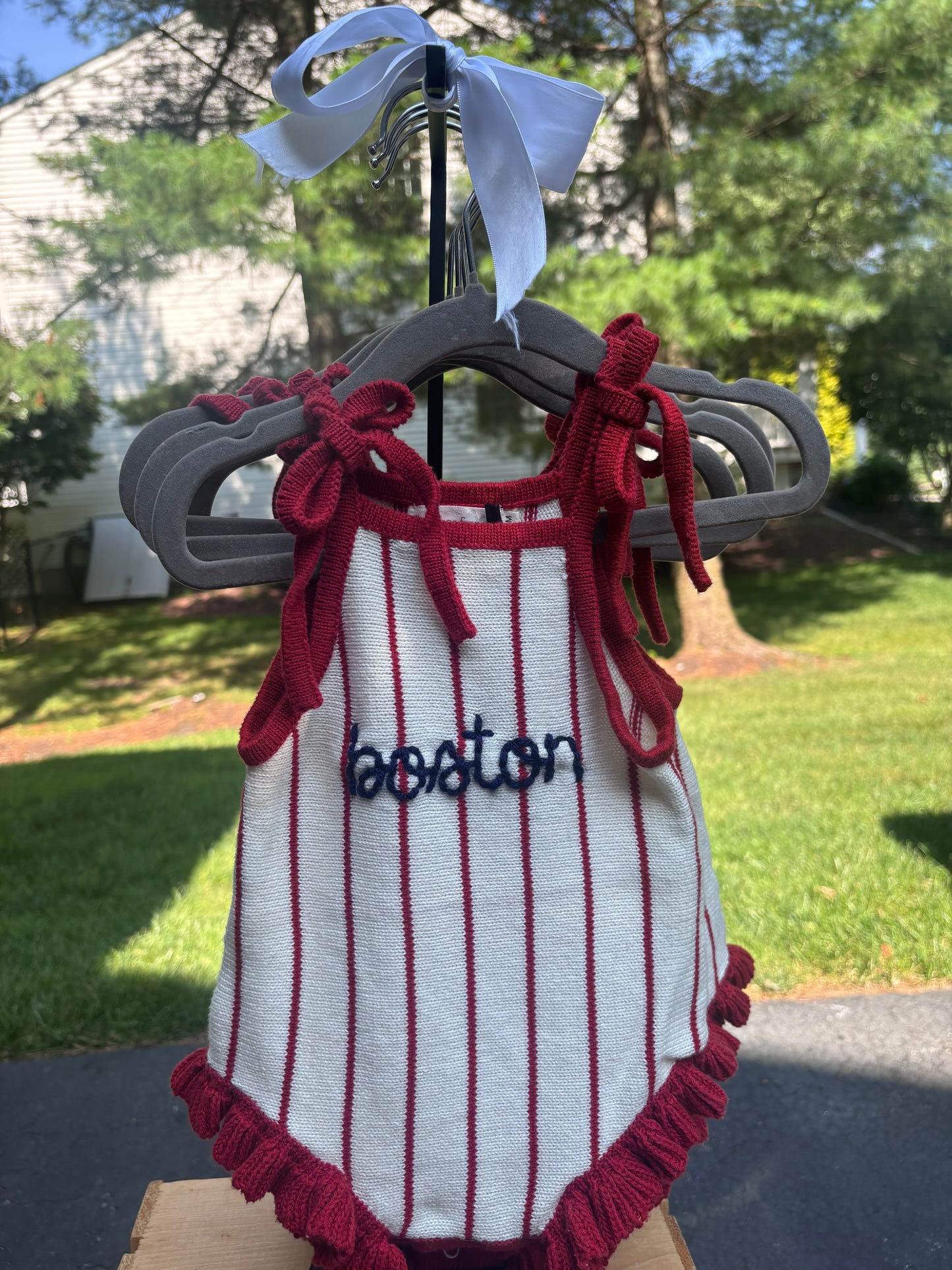 Boston Knit Ruffle Romper