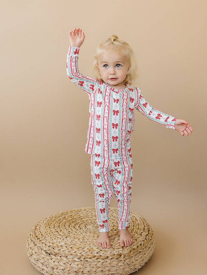 Bamboo Two Piece Set | Retro Candy Cane