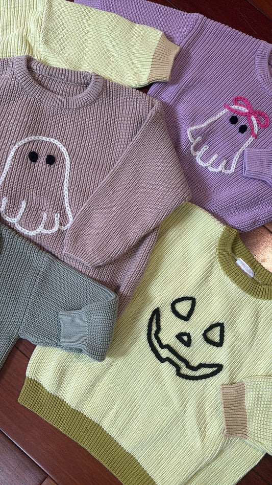 halloween knit sweaters | ready to ship | 100% cotton