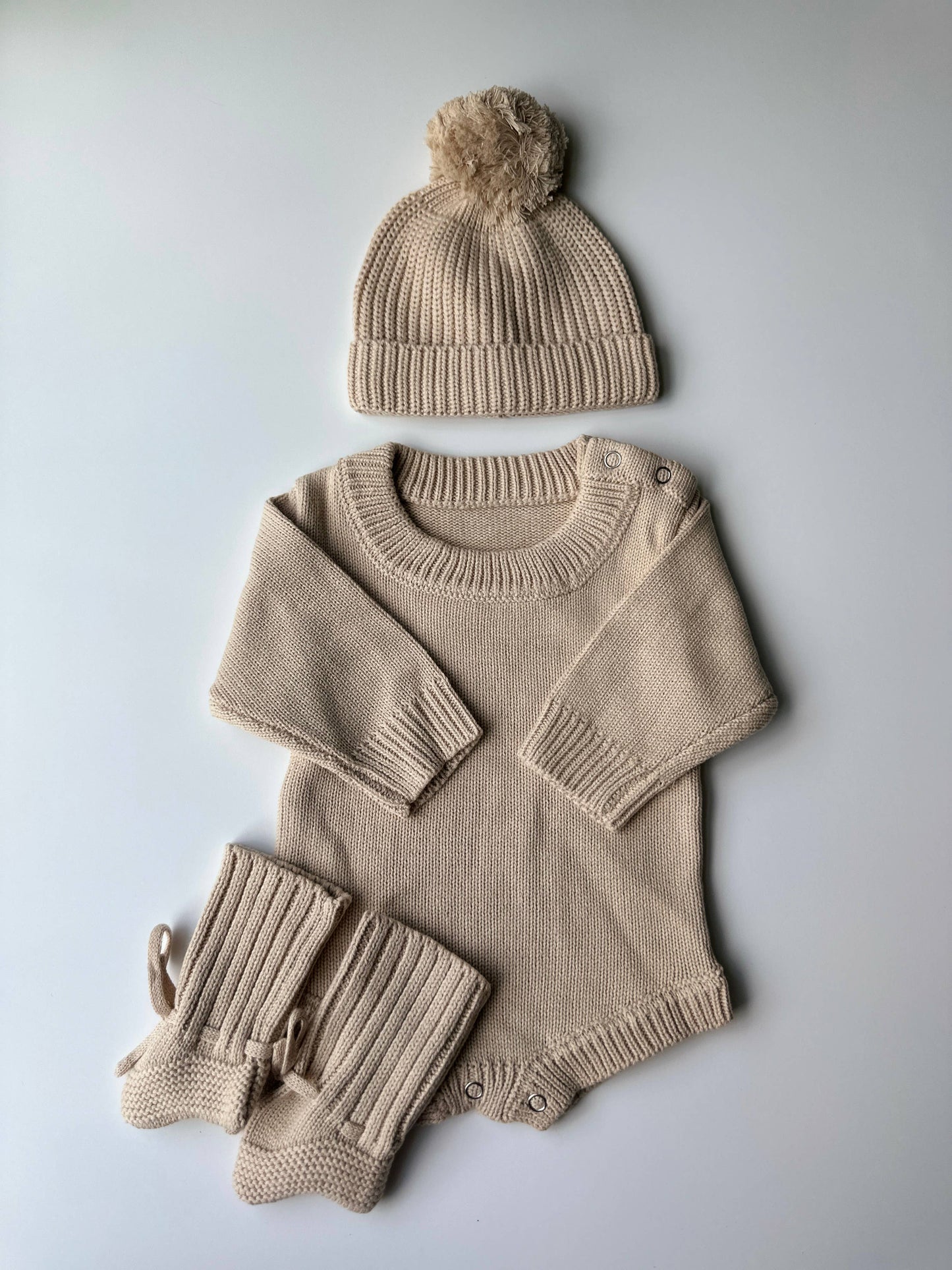 new baby sweater, hat, + booties see | 0-3m | welcome home outfit | hand embroidered