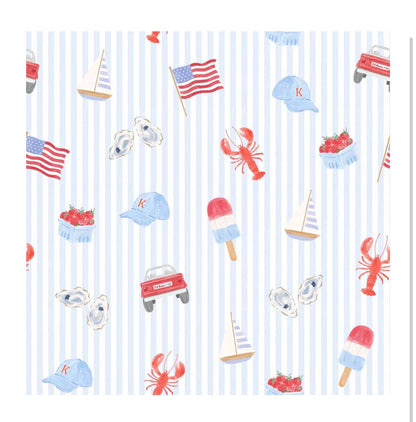 Coastal Americana Zip Onesie PJs