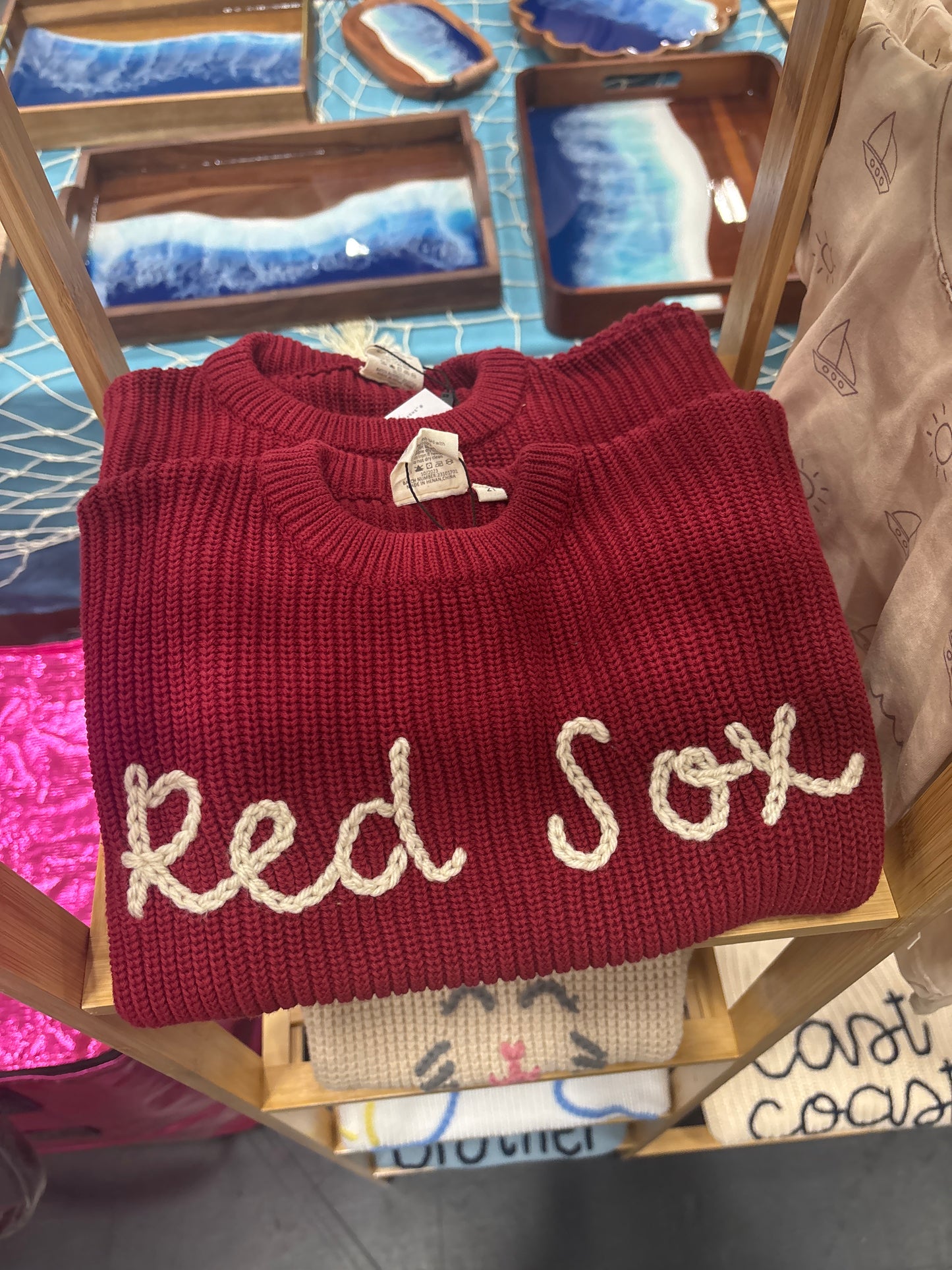 red sox | toddler knit sweater | 100% cotton |