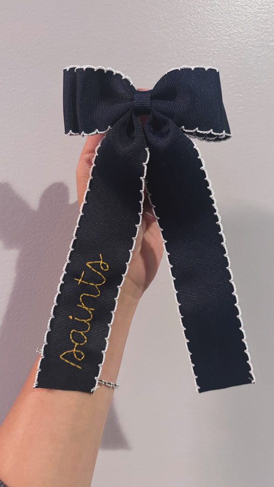 iccr saints double moonstitch bow | *made to order*