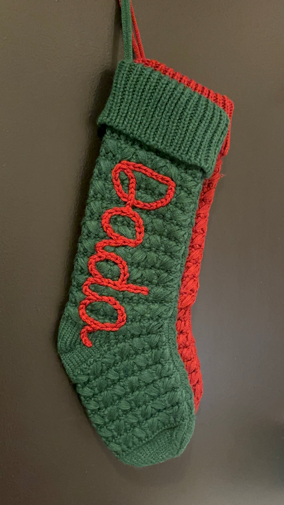 personalized christmas stocking / hand embroidered stocking /custom name stocking