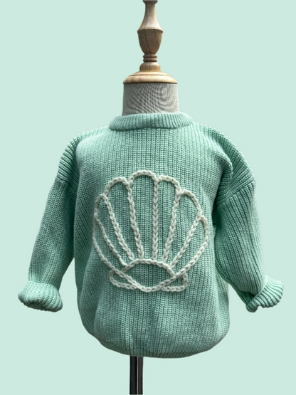 seashell knit sweater | size 2T