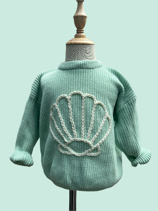 seashell knit sweater | size 2T