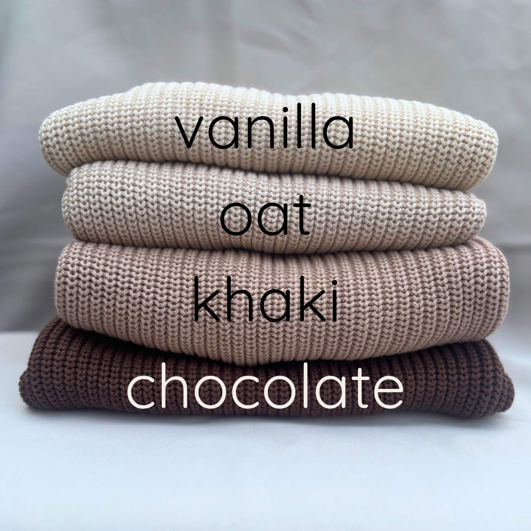 keepsake hand embroidered name knit oversized sweater jumper for newborn babies toddlers kids girls boys