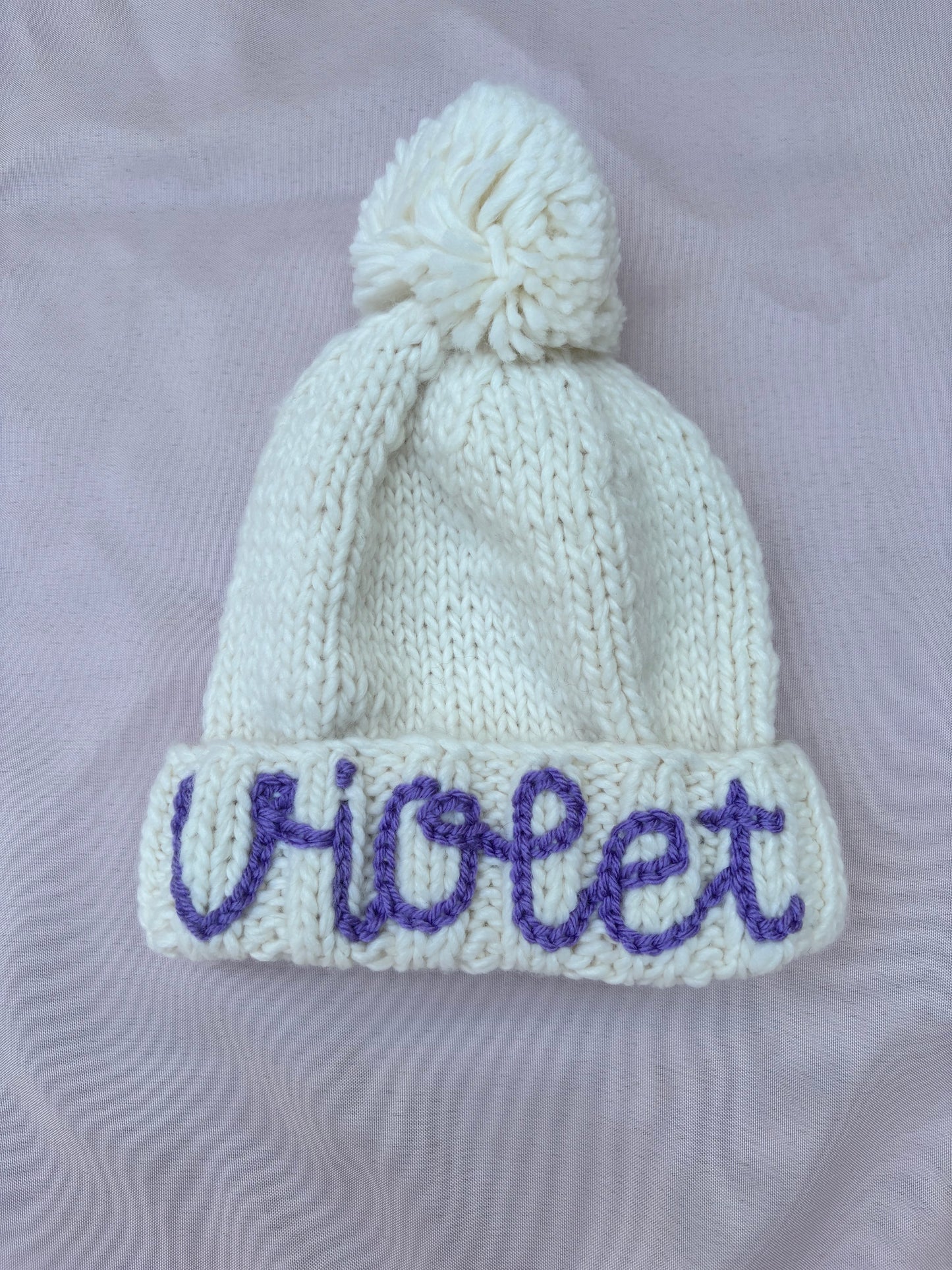 personalized knit beanie | winter hat |pom pom