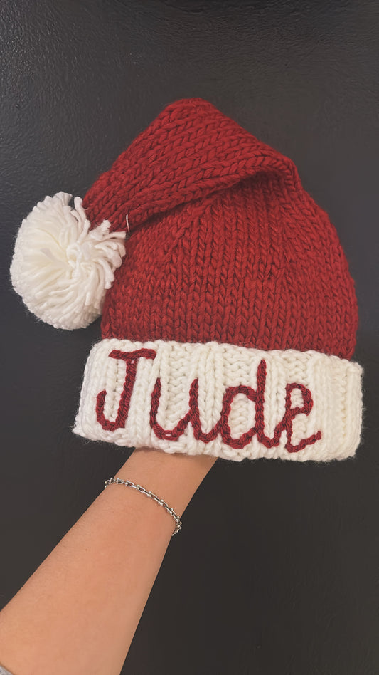 Nicholas Santa Hat | Hand Knit Kids & Baby Christmas Holiday