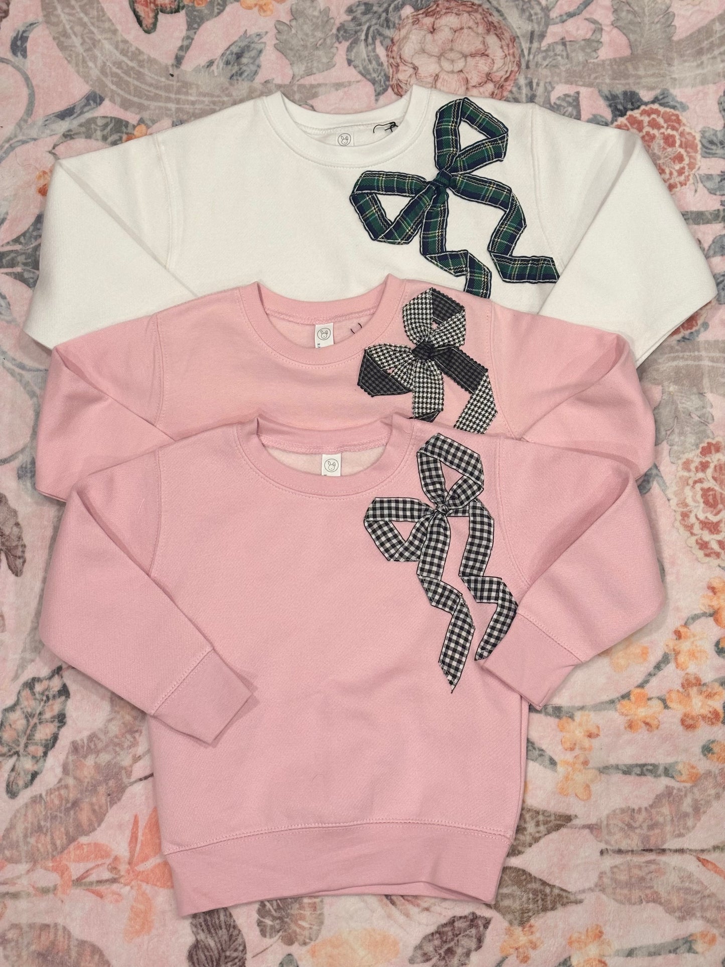 toddler girl ribbon bow pullovers |