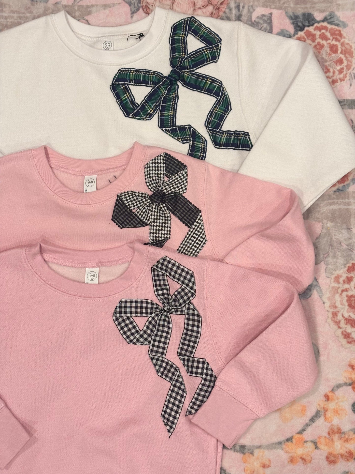 toddler girl ribbon bow pullovers |