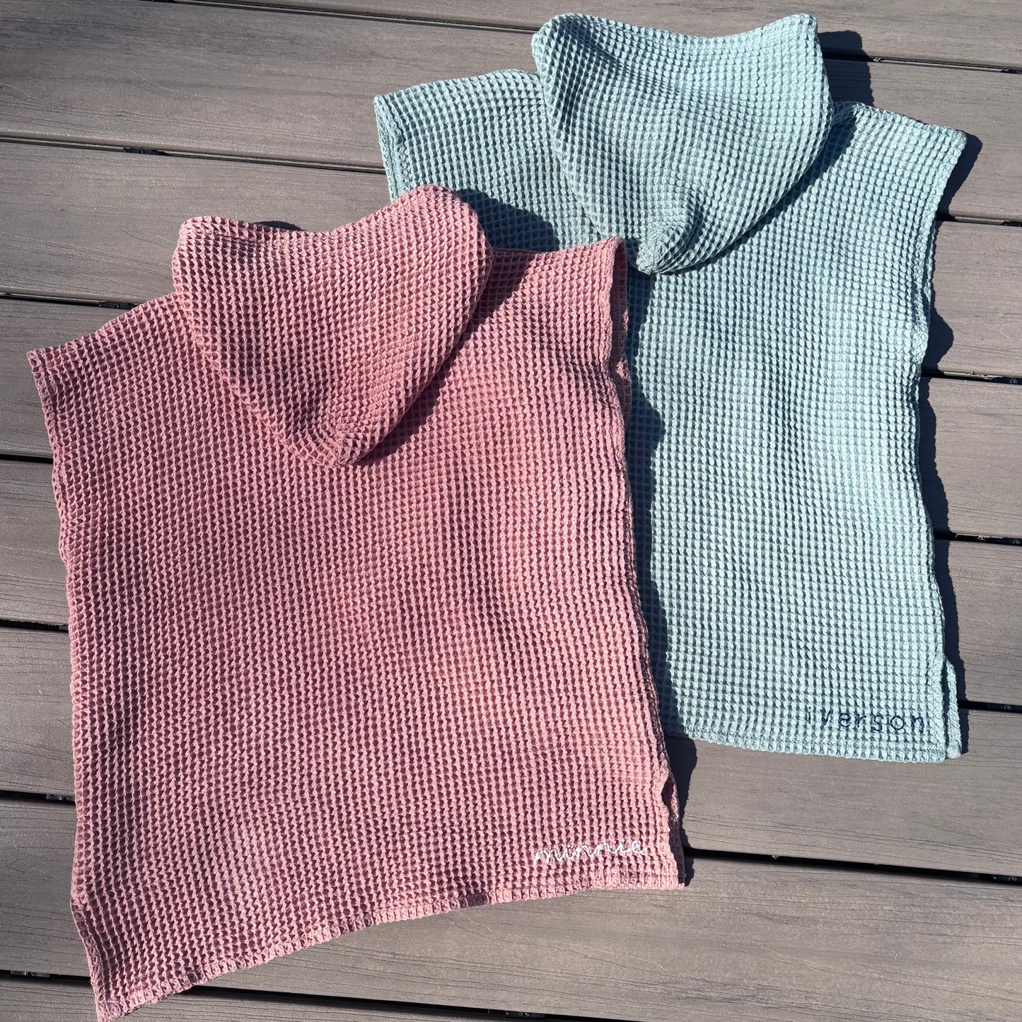 waffle beach towel poncho