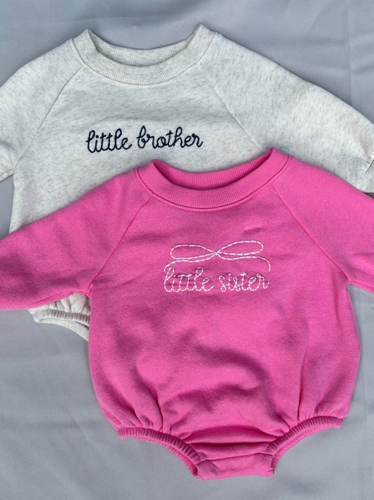 0-3m little brother oatmeal romper