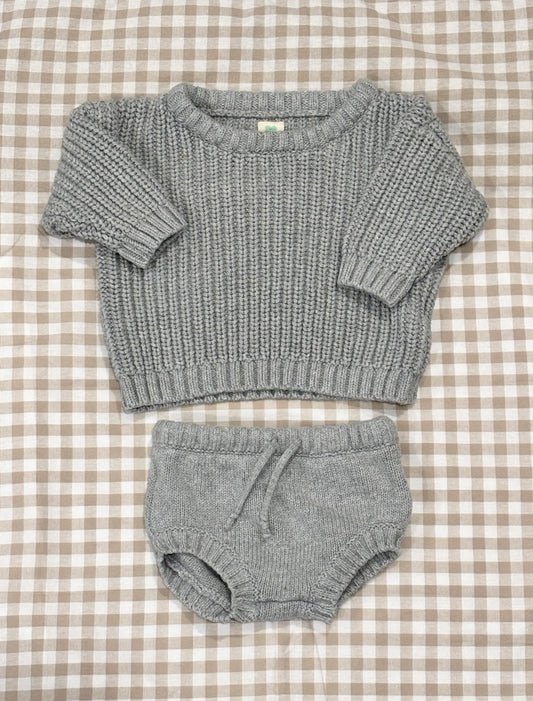 new baby sweaters + bloomer set | birth announcement | name announcement | keepsake sweater