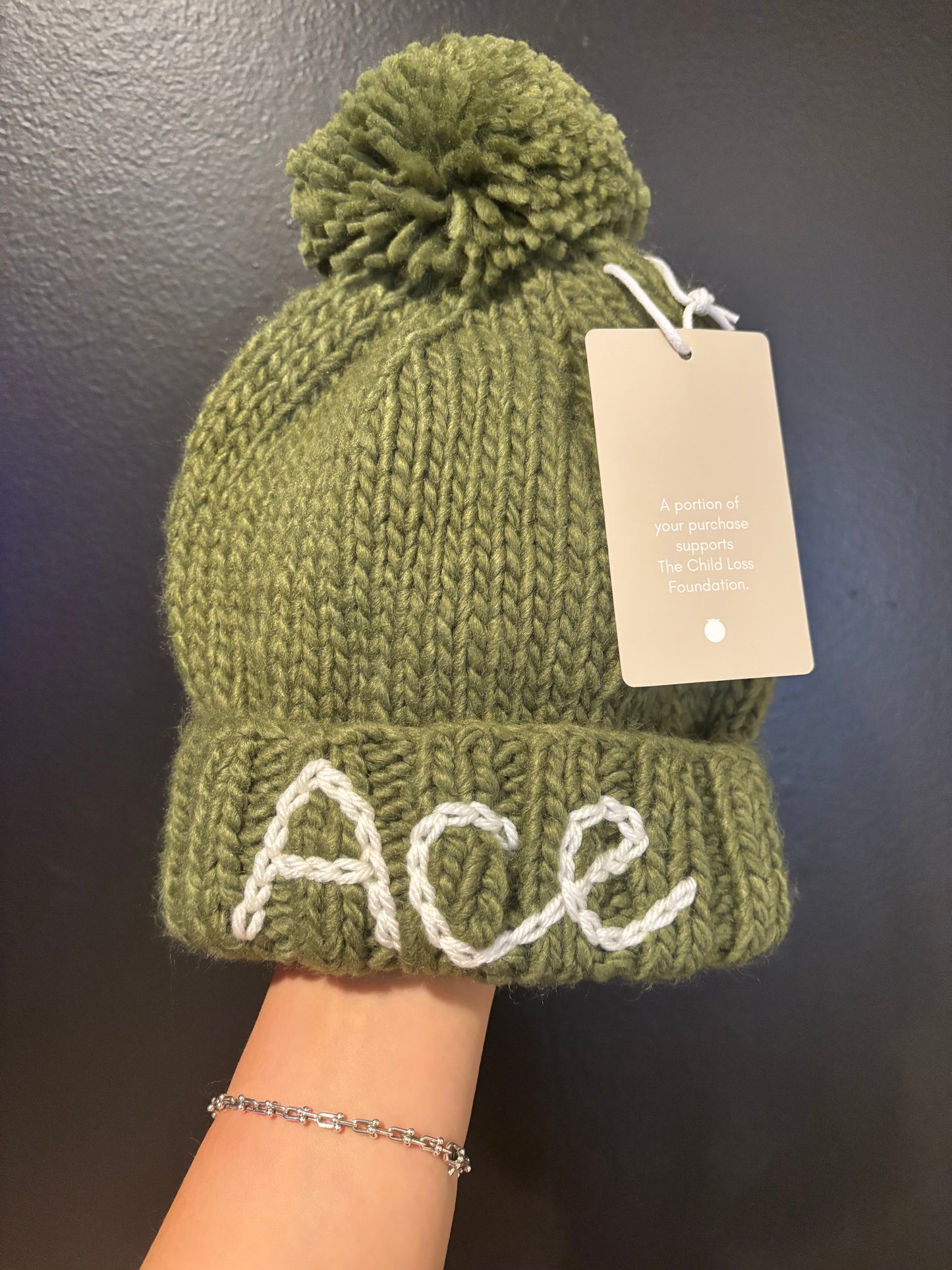 personalized knit beanie | winter hat |pom pom