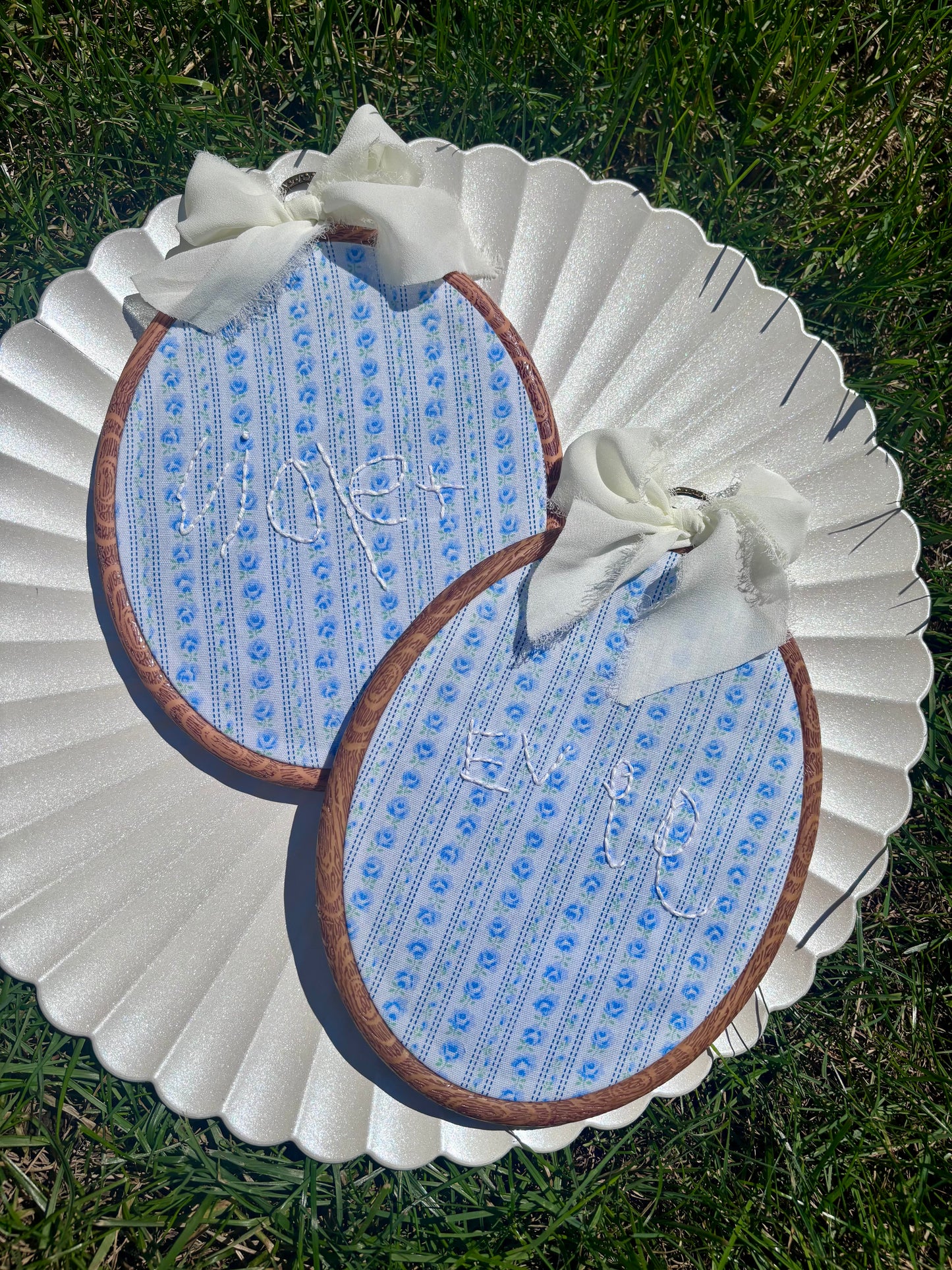 decorative hoops | name announcements | hand writing