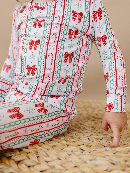 Bamboo Two Piece Set | Retro Candy Cane