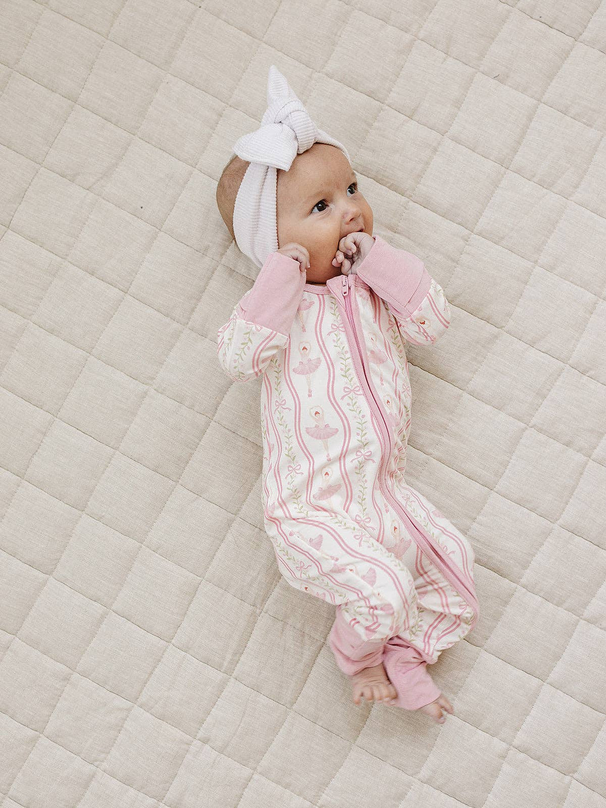 Bamboo Zip Romper | Little Ballerina